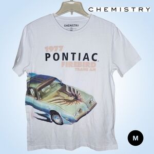 CHEMISTRY White Pontiac Firebird Graphic T-Shirt - Medium